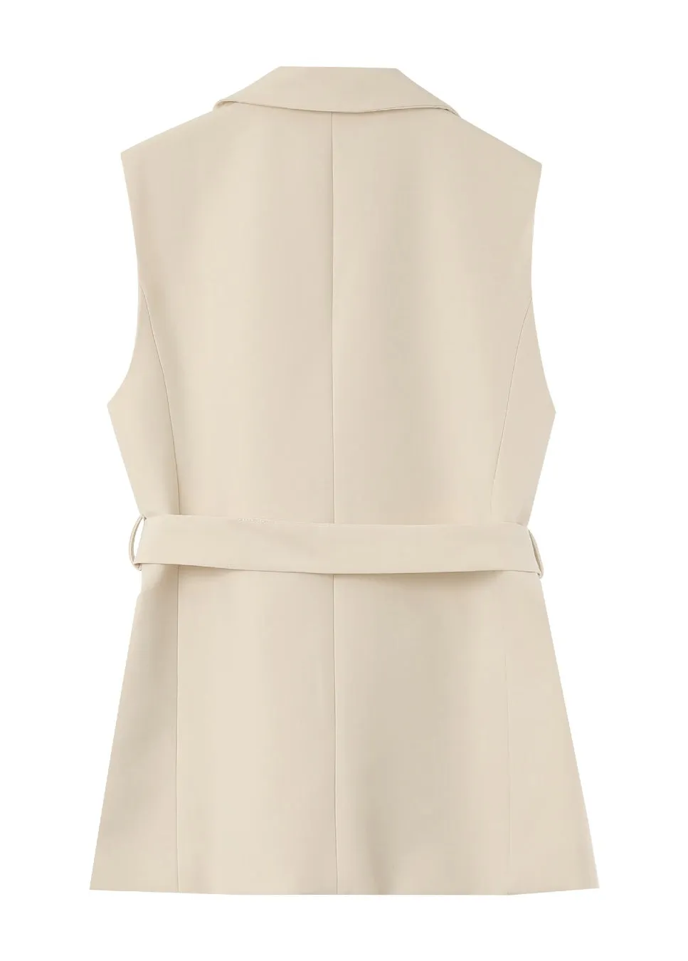 Grace & Mila Nommy gilet met strikceintuur off white