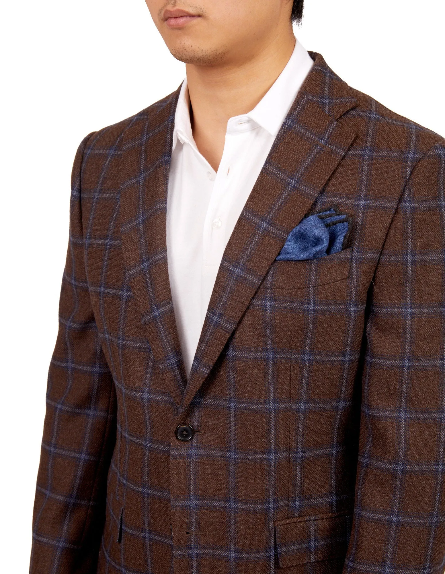 HENRY SARTORIAL X DORMEUIL Full Canvas Fancy Jacket BROWN REG