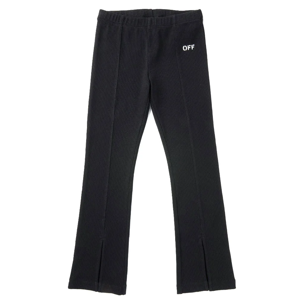 Off-White Kids OFF Stamp Clear Ribbed Pants