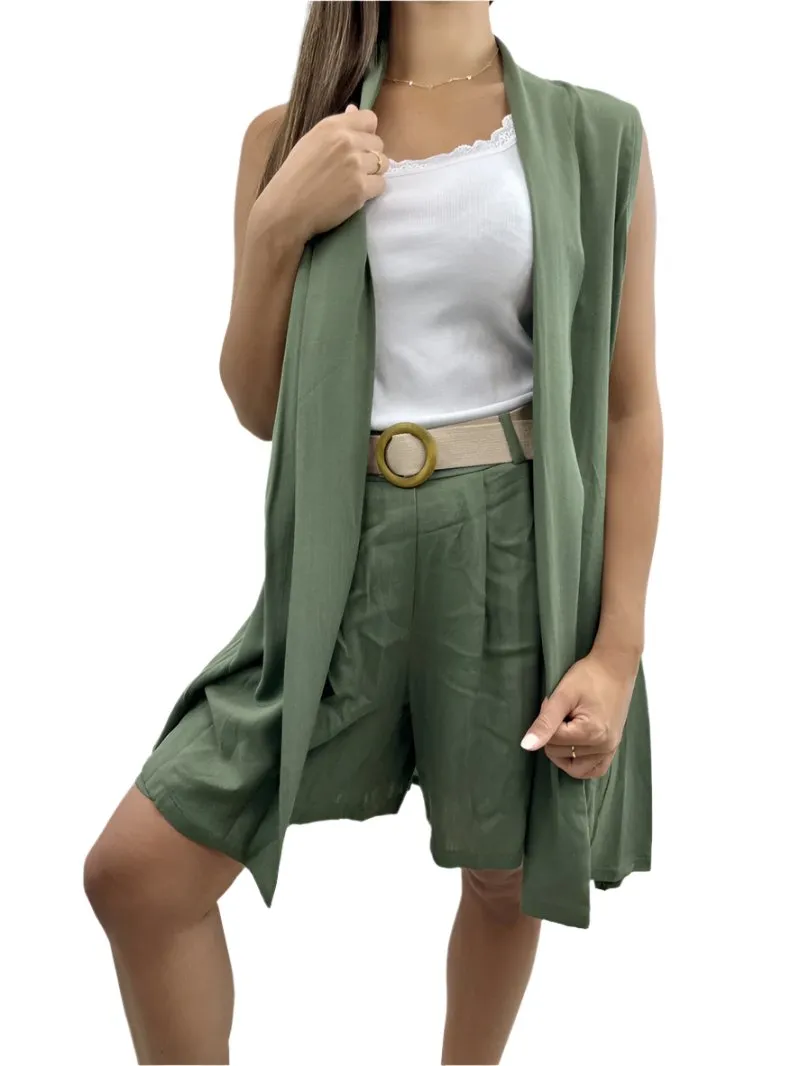 Soft And Flowy Long Gilet One Size Made In Italy