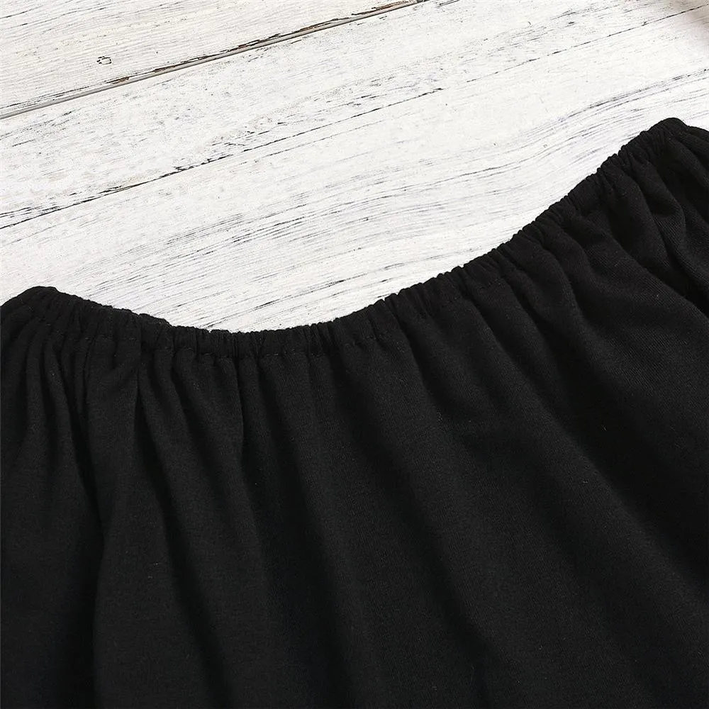 Toddler Girls Long Sleeve Solid Top & Leopard Pants Girls Boutique Wholesale